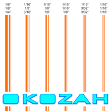 Load image into Gallery viewer, Flame orange pinstripes