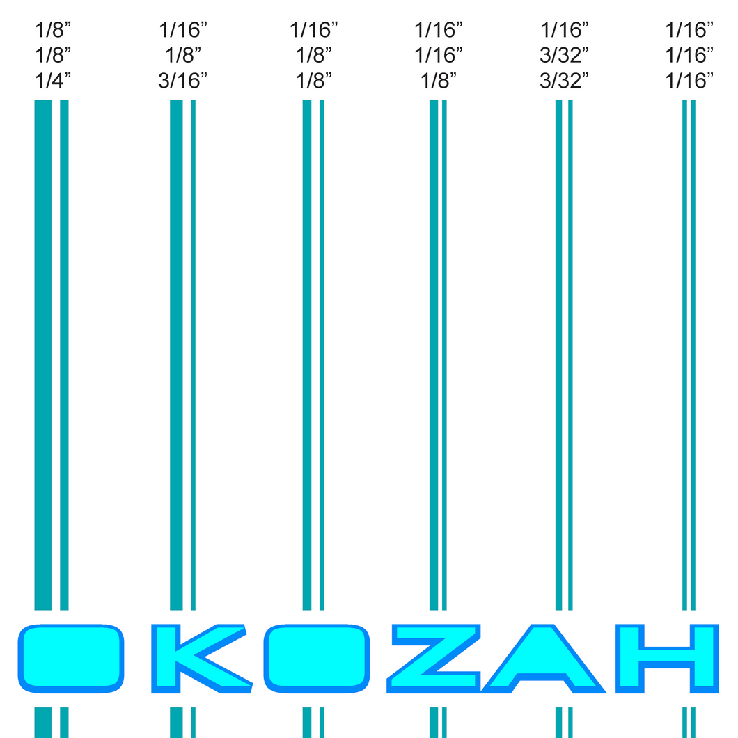 Turquoise pinstripes